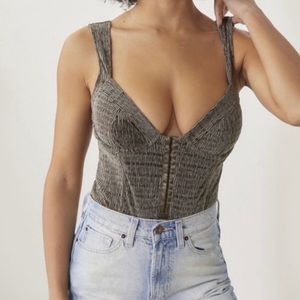 Urban Outfitters Carbon/Velvet Bodysuit